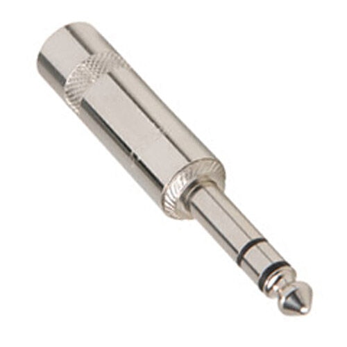 NYS-228 TRS Connector with Long Barrel, Nickel & Silver - 0.25 in.
